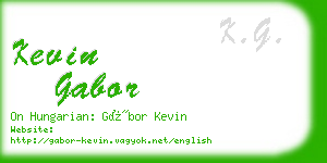 kevin gabor business card